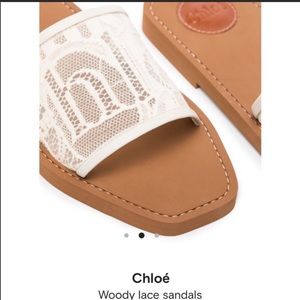 Chloe Woody Lace Flat Sandal